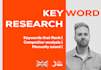 conduct manual keyword research and competitor analysis