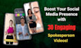 create 30 engaging spokesperson videos to boost your social media growth