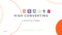 design high converting landing page HTML, CSS, bootstrap