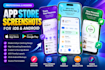 design app store screenshots for ios and google play store