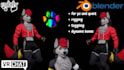 create custom 3d furry vrchat avatar, fursona vtuber, vseeface, animaze
