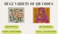 create full custom unique dynamic qr code for lifetime