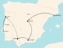create travel route map image and video