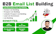 do  email lead list, contact list building, b2b prospect list, lead generation