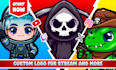 design esport logo, mascot in chibi, cute style