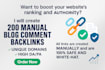 do 200 manual blog comment backlinks high da SEO links
