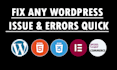 fix wordpress, php errors, issues and customization