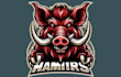 do make wild boar, tusks, animal, head, mascot logo design