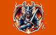do make dragon, knight, samurai, sword, head, animal mascot logo design