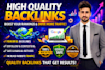 build high quality contextual SEO dofollow backlinks