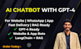 build an ai chatbot using chatgpt API for your website or app