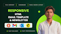 design responsive HTML email template newsletter for mailchimp and klaviyo fast