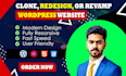 clone any web page into wordpress page template or elementor template