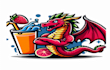 do dragon , juies , mascot logo design