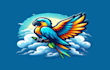 do parrot , sky, design, wonderful , mascot logo design