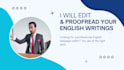 proofread and edit your manuscript or book