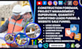provide construction foreman project management leads quantity surveying website
