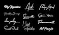 design a clean signature text logo