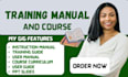 create online course content creation course curriculum training manual