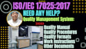 help in quality management system for iso 17025 accreditation