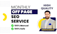 provide monthly off page seo service