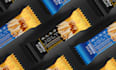 design protein bar and chocolate wrapper packaging