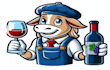 do wine  , bar ,  mascot  , animal , logo design