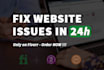 fix your website issue in 24 hours