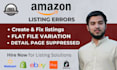 fix inactive amazon listings and create listing variations