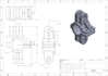 2d technical drawing with details dimension