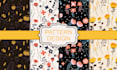 do repeating pattern, bandana pattern, tropical pattern, tartan and scarf design