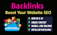 build SEO high da backlinks for website rank