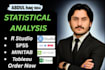 do advanced statistical analysis in r studio, minitab, spss