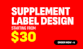 design a professional supplement label