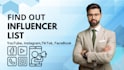 find best instagram, youtube, tiktok influencers list for your business