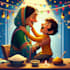 make a mother hug her child gently and lovingly