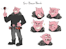 design your characters with expressions and extra poses