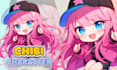 draw cute anime chibi art character, live2d, vtuber and illustration for you