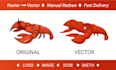 manually redraw, vectorize your image or logo into a high resolution format