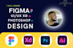 make figma, UI UX, xd, photoshop websites designs