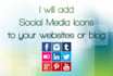add social media icons on your wix or wp website