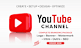 create, setup, and design youtube channel with logo, banner, intro, outro, SEO