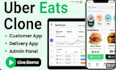 uber clone app, taxi booking app, food delivery app, ubereats clone, zomato app