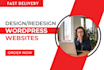 build responsive wordpress website design, redesign or website development