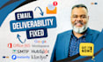 fix email deliverability, dns issues, dkim, spf, dmarc, blacklisting