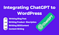 integrate chatgpt to wordpress write blog, product description using open ai