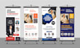 create seminar and conference roll up banner, backdrop, poster, flyer design