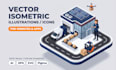 create isometric illustrations for web, saas, web3, app