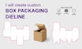 create box dieline template and packaging design in  24 hours