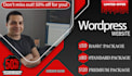 create a professional wordpress website for you at a special discounted price